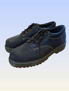 Skechers Vintage Dark Oiled Brown Lace-Up Oxford Brogue Loafers Lug Sole Shoes